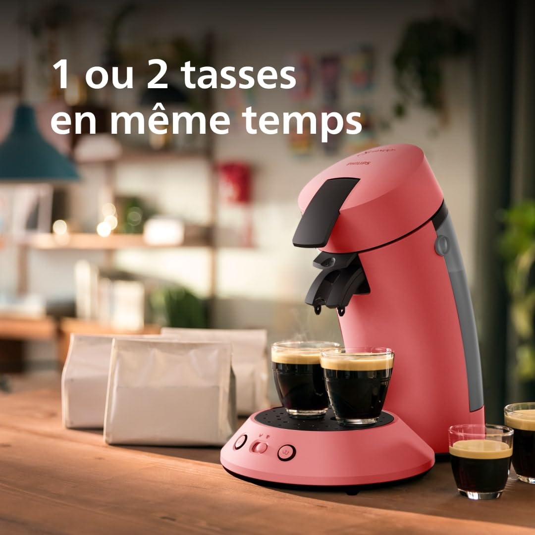 Machine à café à dosettes SENSEO Original Plus CSA210/35 Rouge Tendre - Logivra