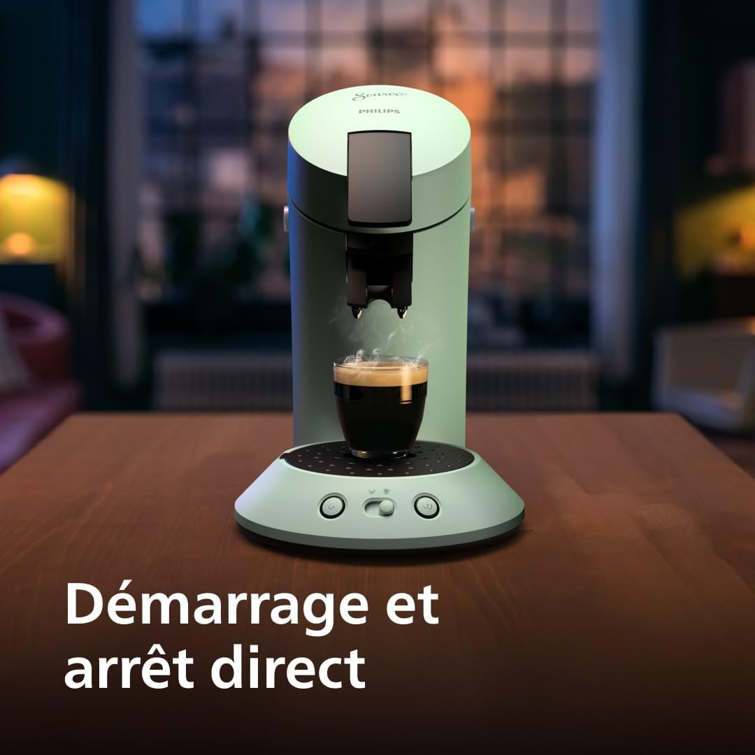 Machine à café à dosettes SENSEO Original Plus CSA210/80 Vert Désert - Logivra