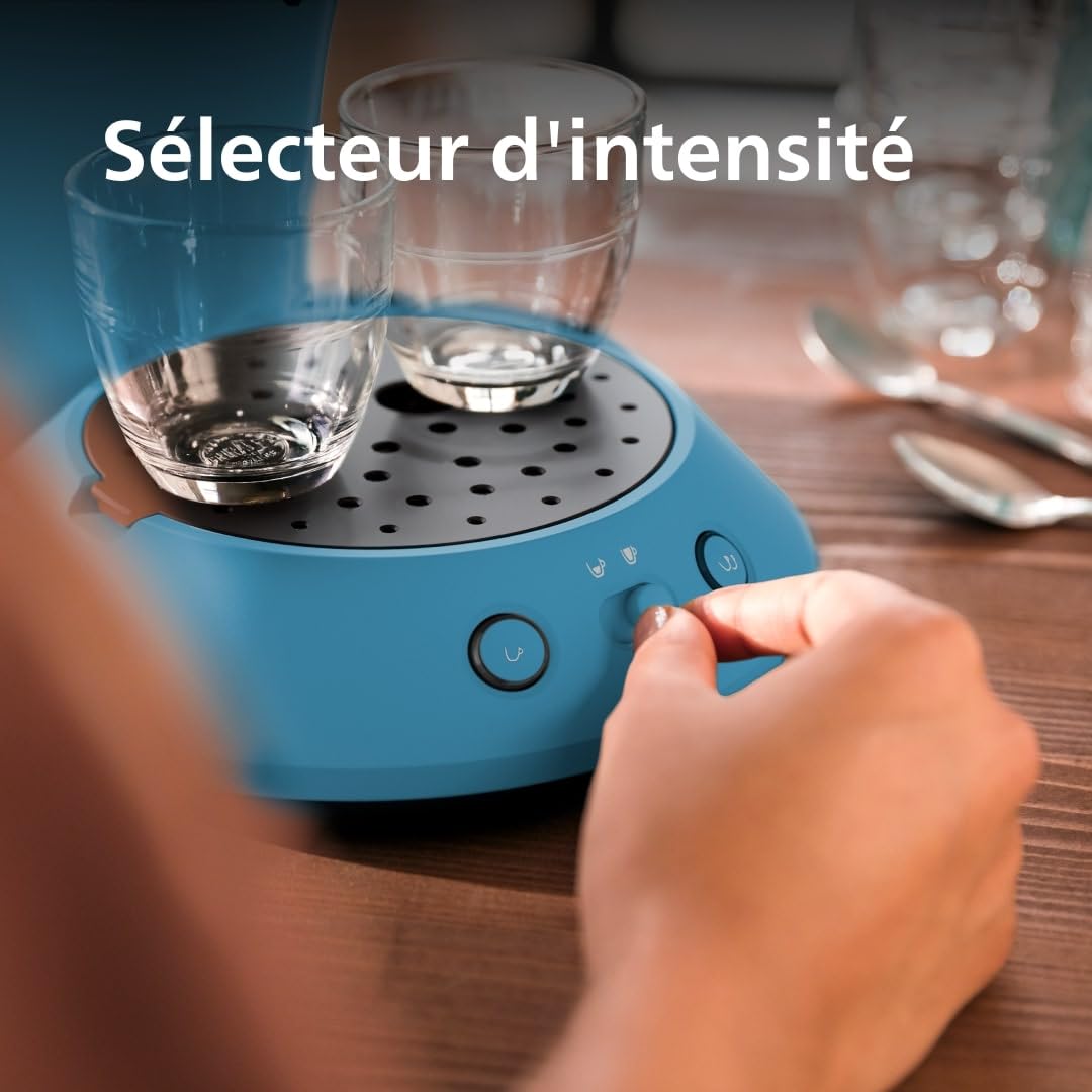 Machine à café à dosettes SENSEO Original Plus CSA210/00 Bleu Paon - Logivra