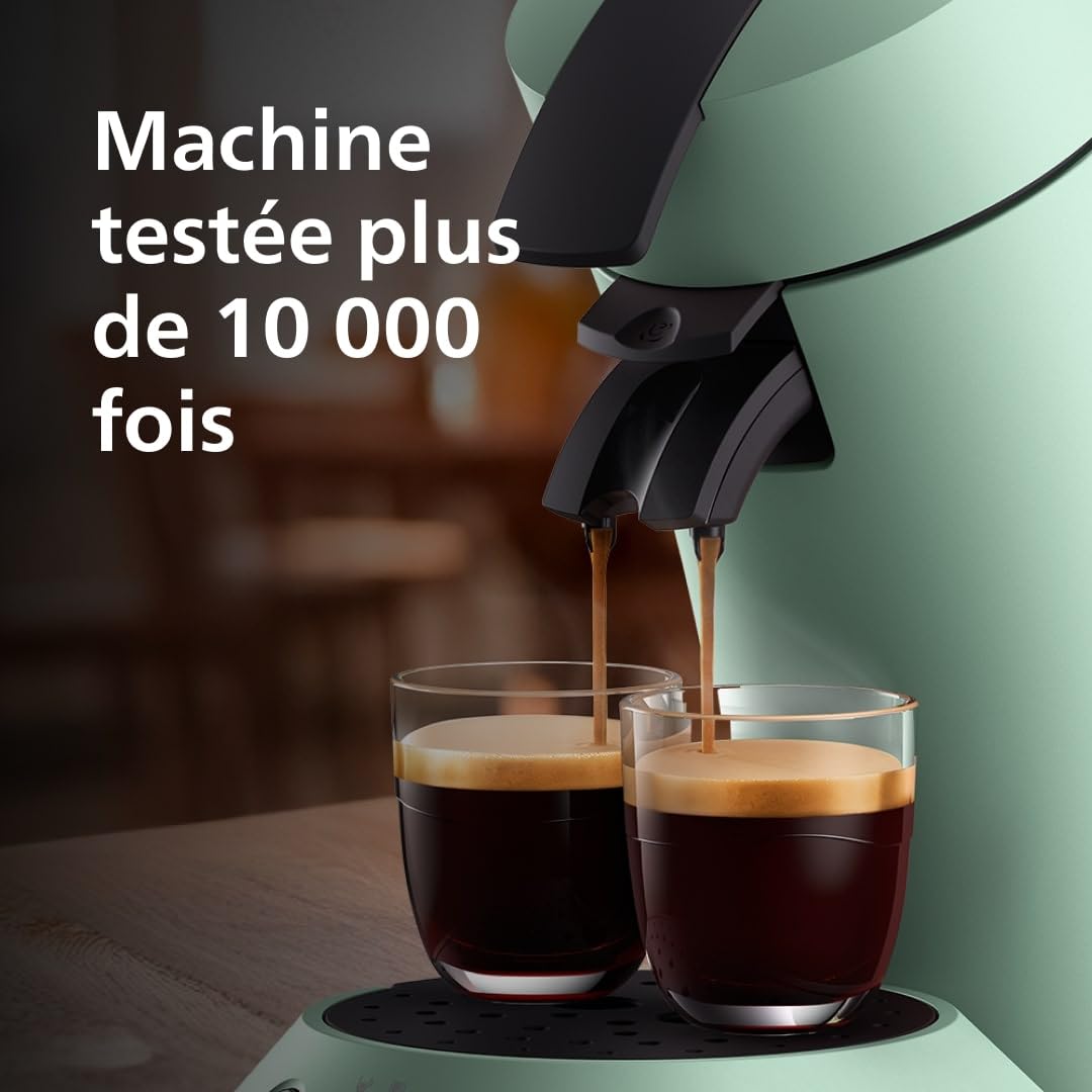 Machine à café à dosettes SENSEO Original Plus CSA210/80 Vert Désert - Logivra