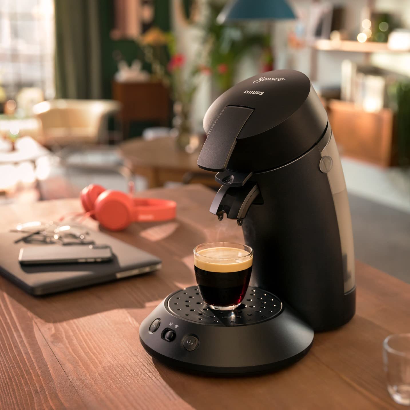 Machine à café à dosettes SENSEO CSA210/22 Piano Noir - Logivra