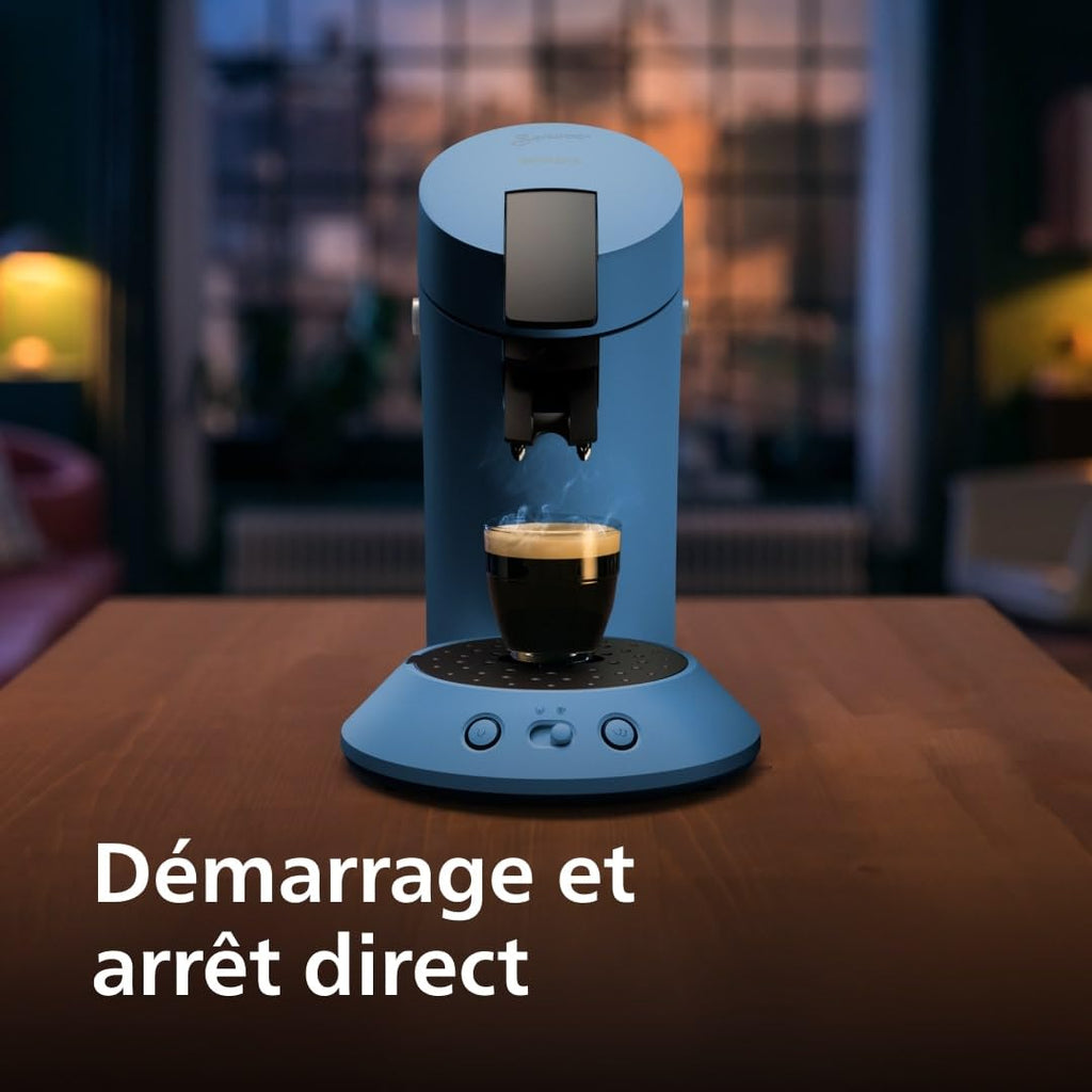 Machine à café à dosettes SENSEO Original Plus CSA210/00 Bleu Paon - Logivra