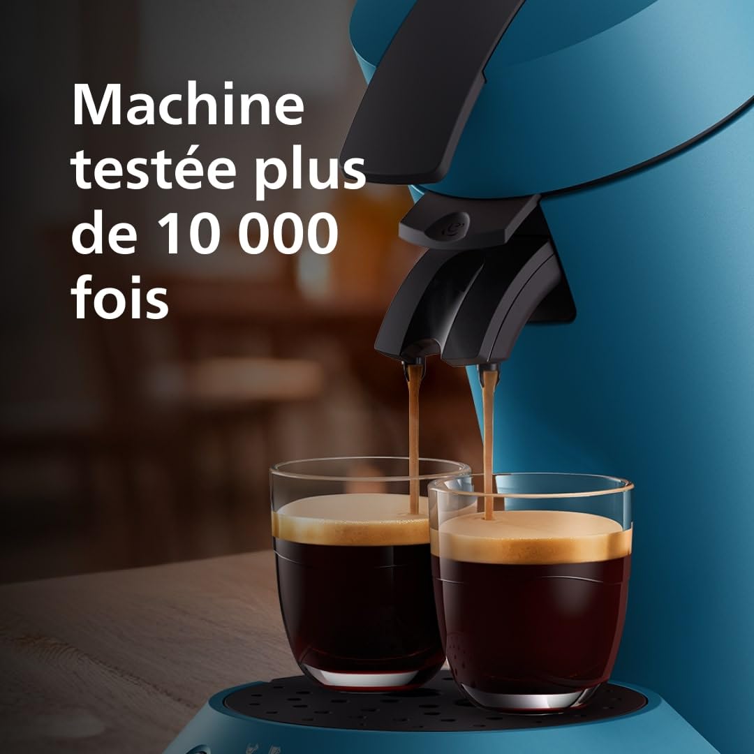 Machine à café à dosettes SENSEO Original Plus CSA210/00 Bleu Paon - Logivra
