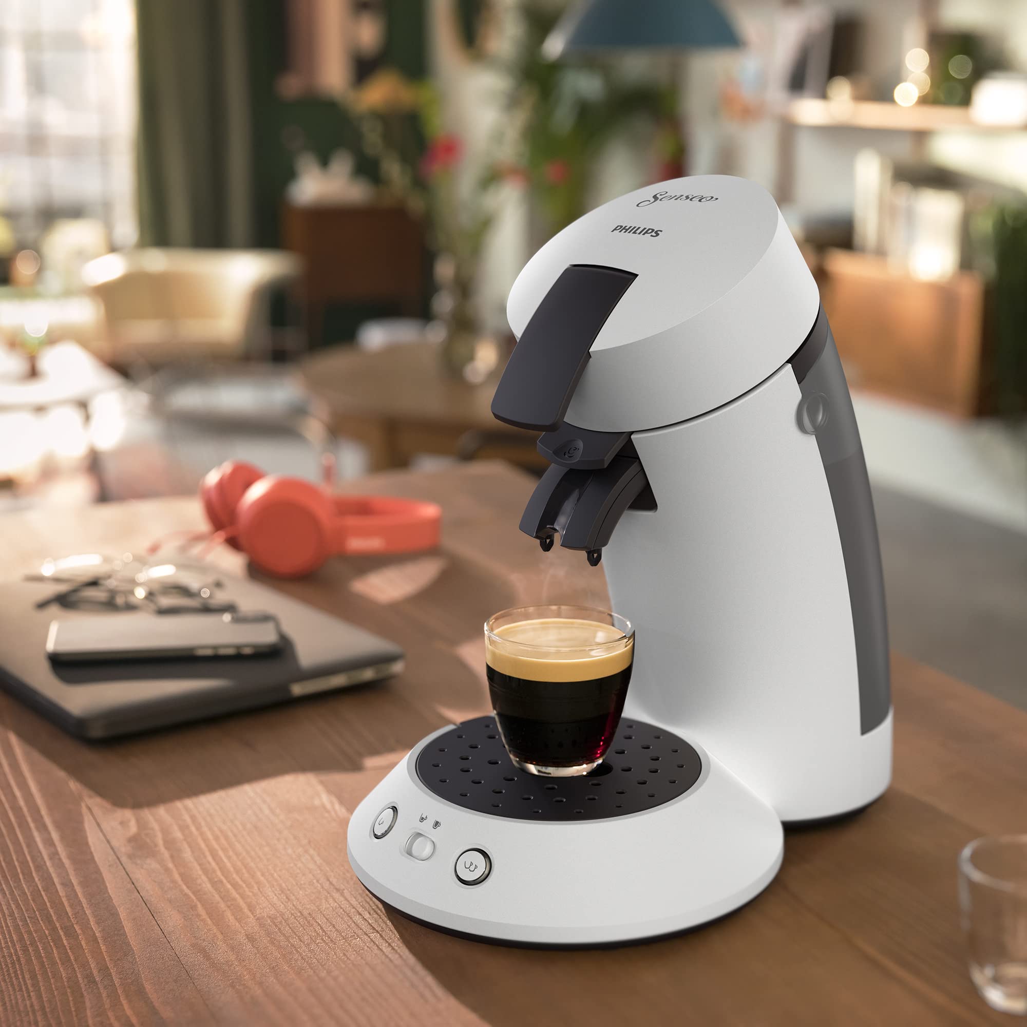 Machine à café à dosettes SENSEO Original Plus CSA210/10 Blanc - Logivra