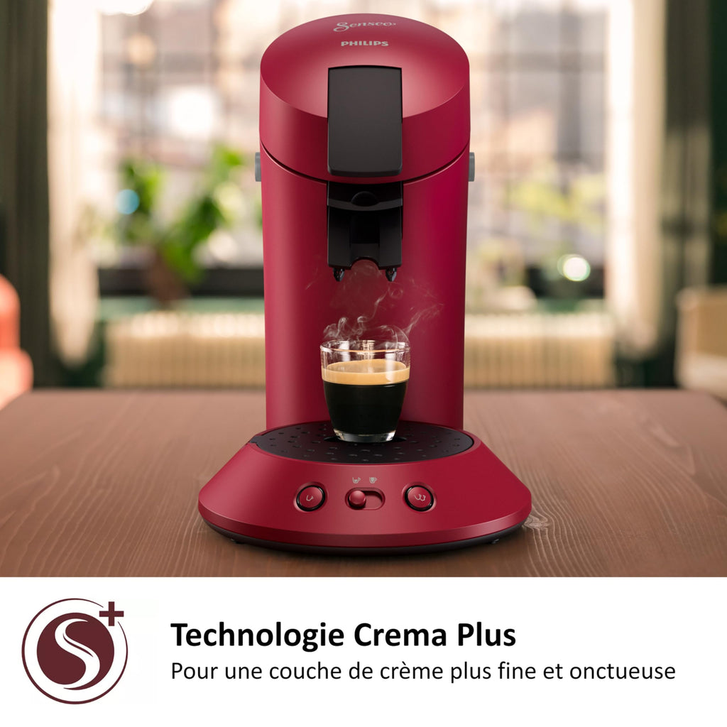 Machine à café à dosettes SENSEO Original Plus CSA210/91 Rouge - Logivra