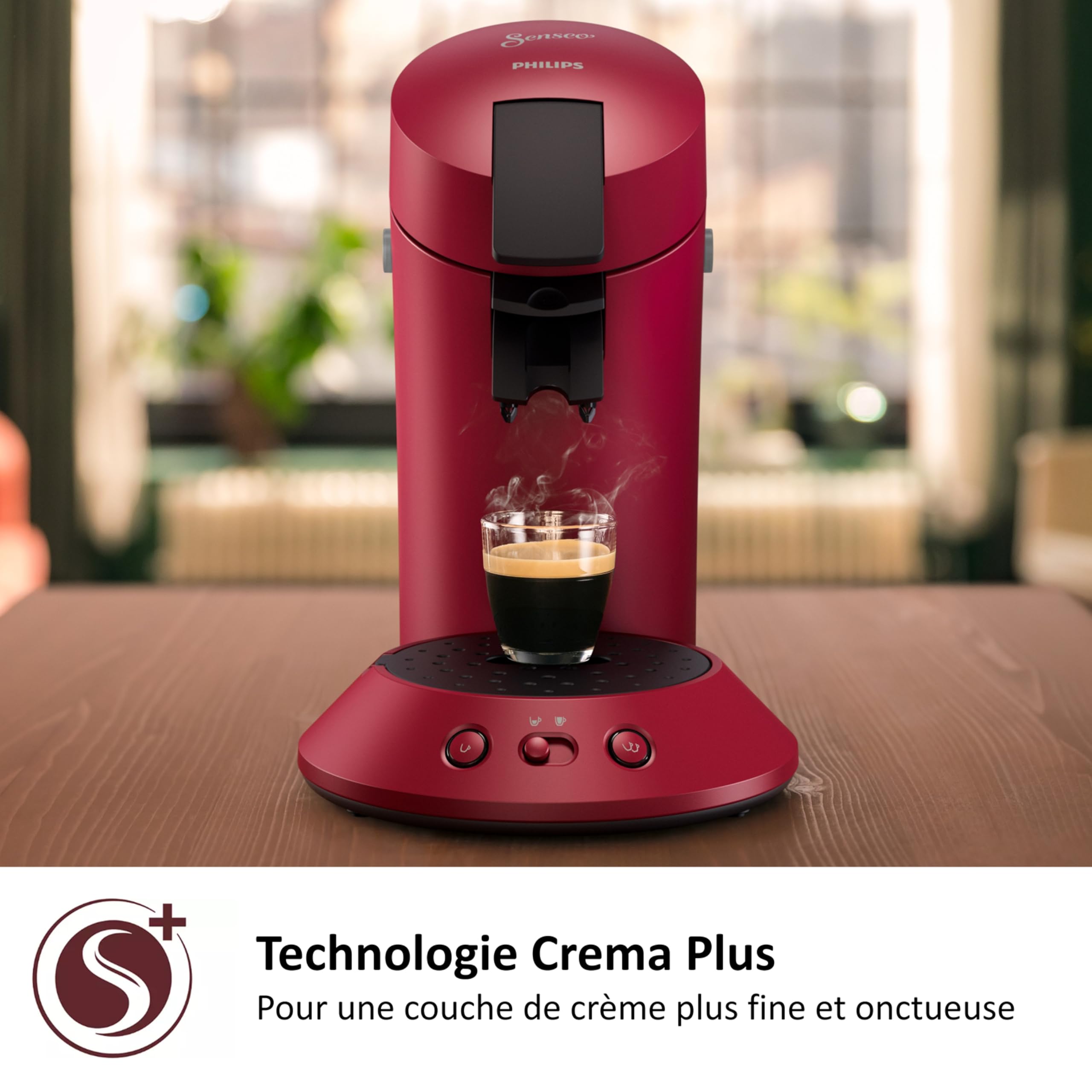 Machine à café à dosettes SENSEO Original Plus CSA210/91 Rouge - Logivra