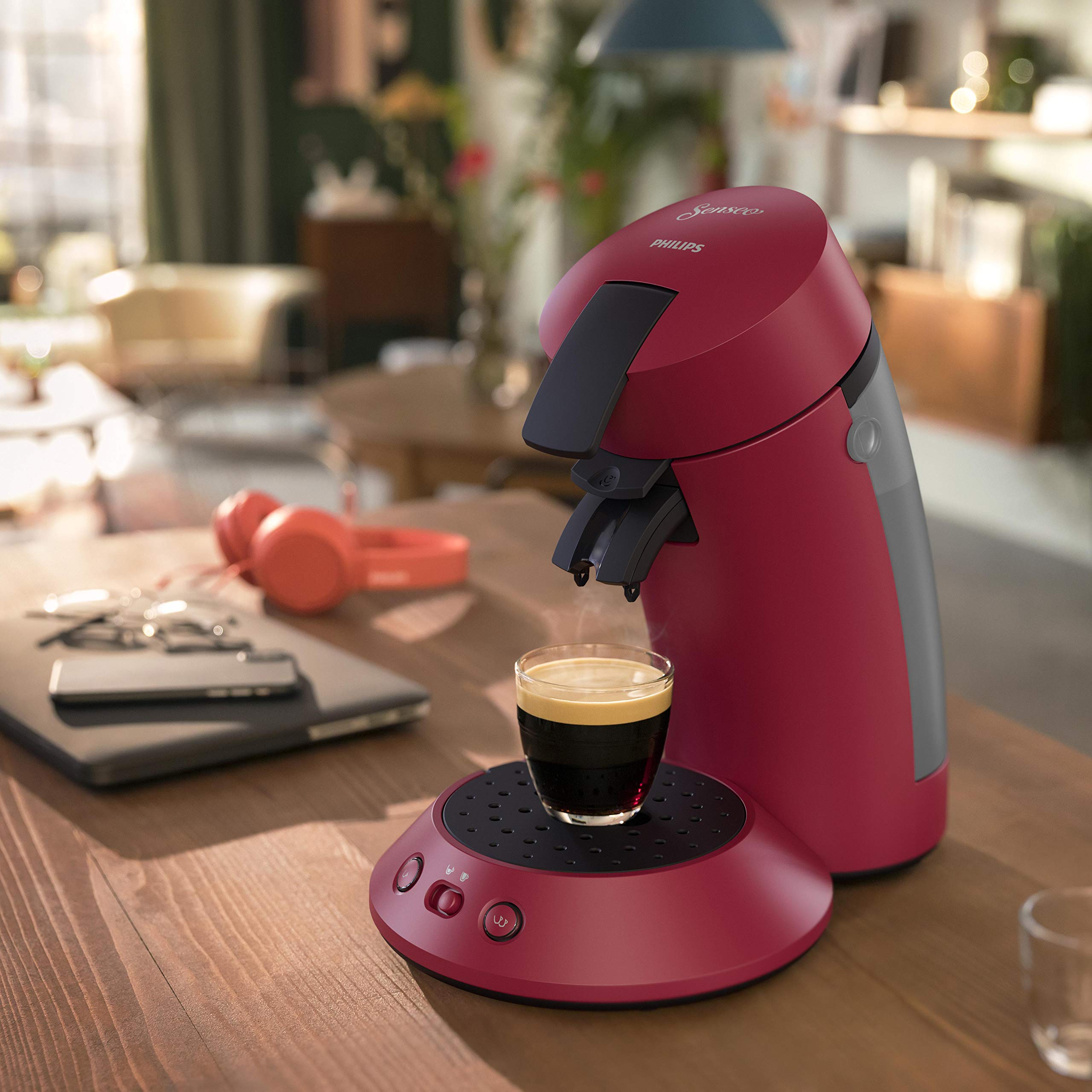 Machine à café à dosettes SENSEO Original Plus CSA210/91 Rouge - Logivra